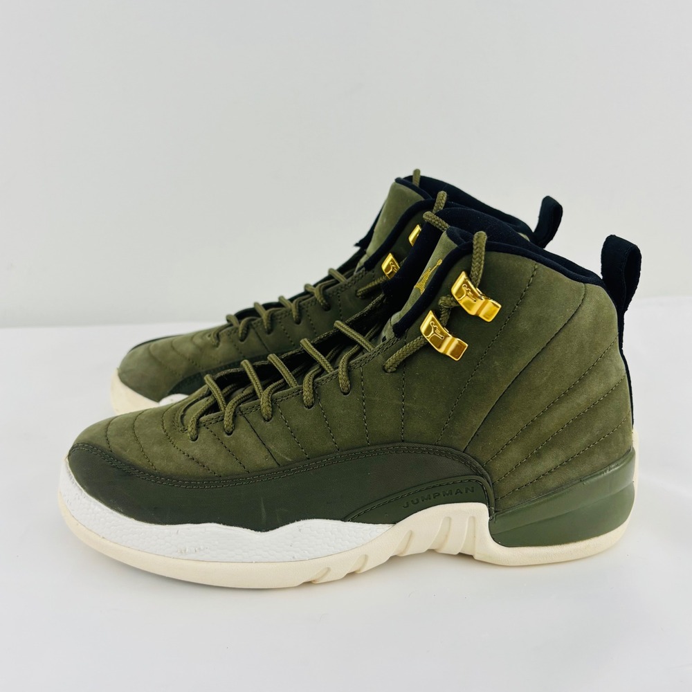 Nike Airโ Jordan 12 Retro Olive Green CP3 Class of 2003 Shoes Size 6Y 153265-301